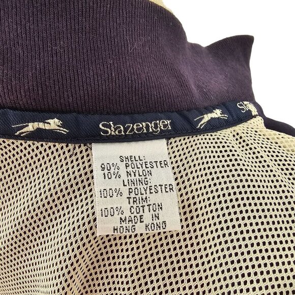 Slazenger Widgi Creek Golf Course 1/4 Button Windbreaker Jacket Mens XL Blue - Picture 7 of 12